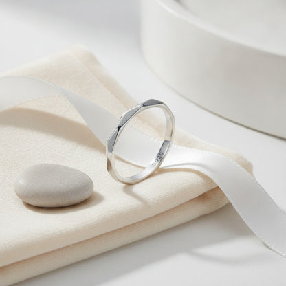 Bague Minimaliste en Argent Sterling 925 pour Femme - Design Empilable et Éternité, Cadeau Mariage