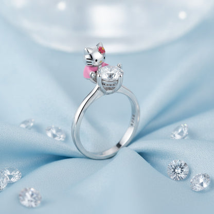 Bague Argent 925 Cristal pour Femme - Bijou Élégant Cadeau Mariage