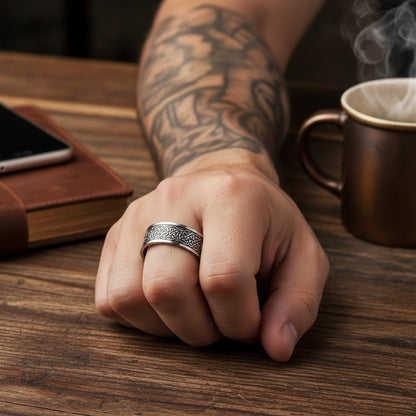 Bague Celtique Viking pour Homme et Femme en Acier Inoxydable - Style Vintage Punk