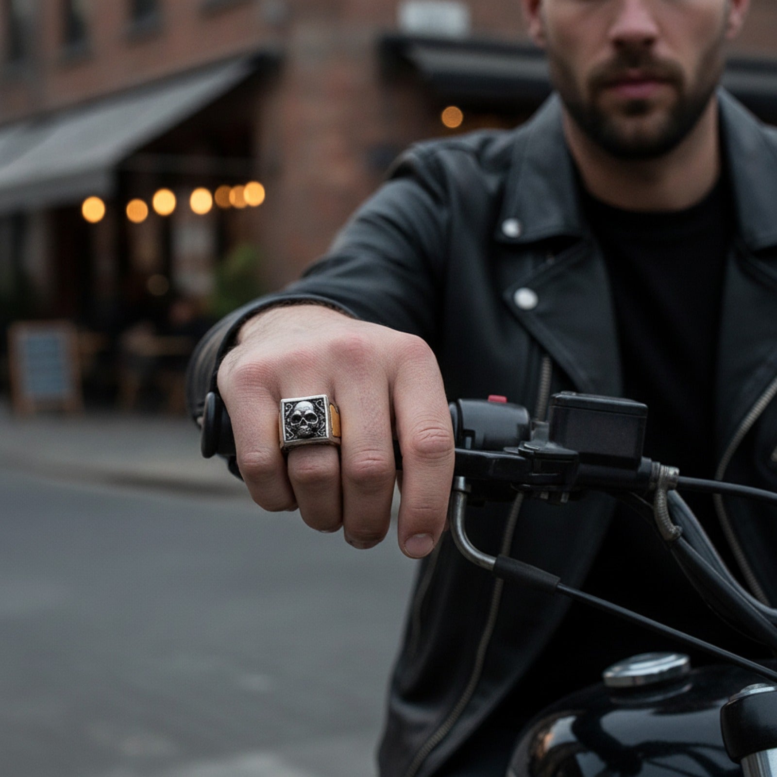 Bague Gothique Vintage Crâne Lion avec Compartiment Secret - Style Biker Punk pour Hommes et Femmes