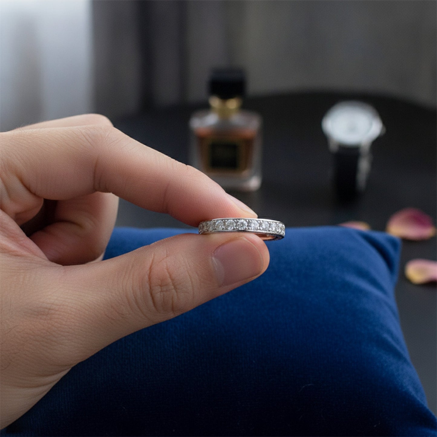 Bague Femme Huitan : Zirconium Pavé, Cristal Brillant pour Mariage et Fiançailles
