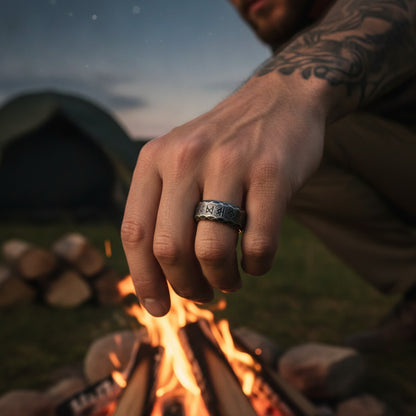 Bague Viking Nordique Rétro en Acier Inoxydable 316L - Amulette Odin pour Hommes et Femmes