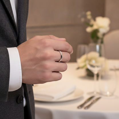 Bague Minimaliste en Argent Sterling 925 pour Femme - Design Empilable et Éternité, Cadeau Mariage