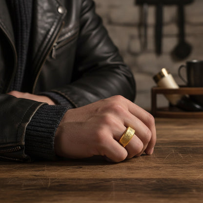 Bague Viking Runes Acier Inoxydable - Style Punk pour Homme et Femme