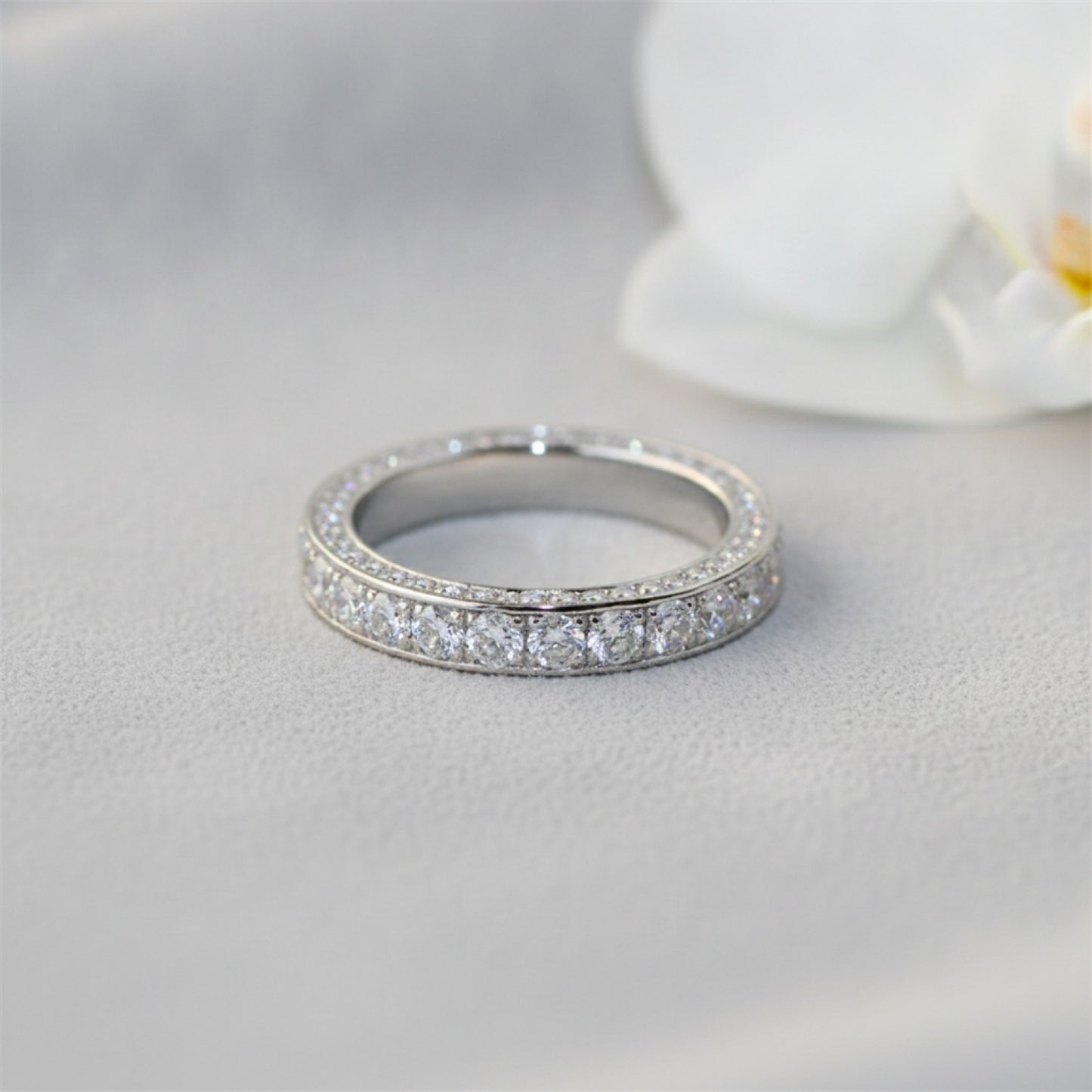 Bague Femme Huitan : Zirconium Pavé, Cristal Brillant pour Mariage et Fiançailles