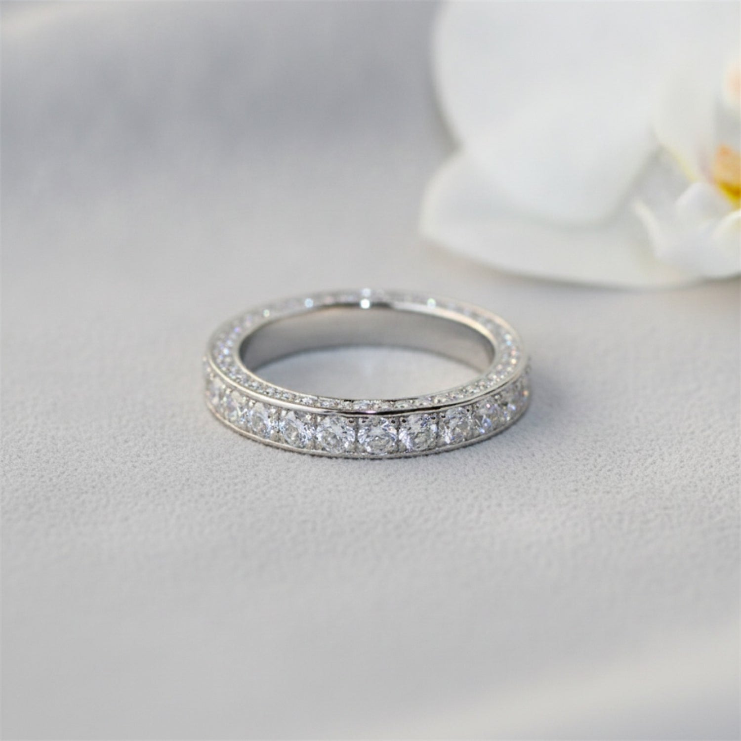 Bague Femme Huitan : Zirconium Pavé, Cristal Brillant pour Mariage et Fiançailles