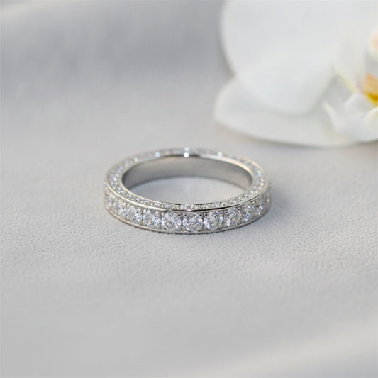 Bague Femme Huitan : Zirconium Pavé, Cristal Brillant pour Mariage et Fiançailles