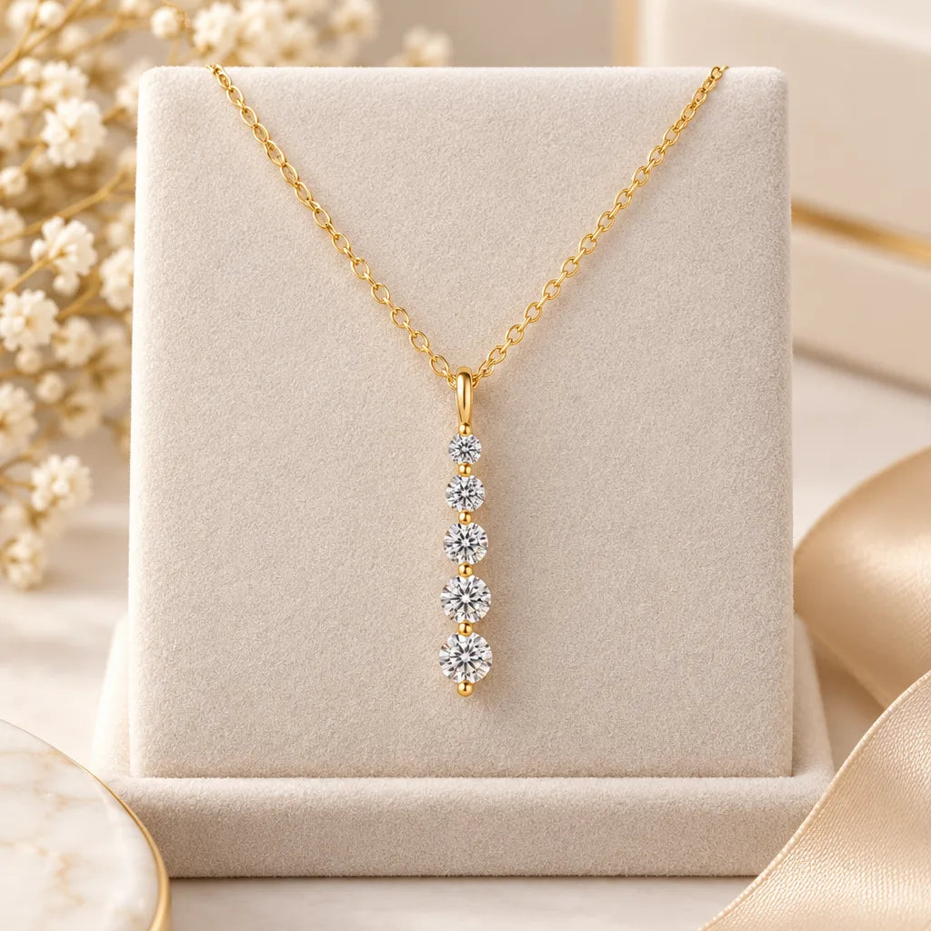 Collier pendentif moissanite 5