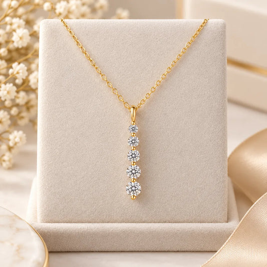 Collier pendentif moissanite 5