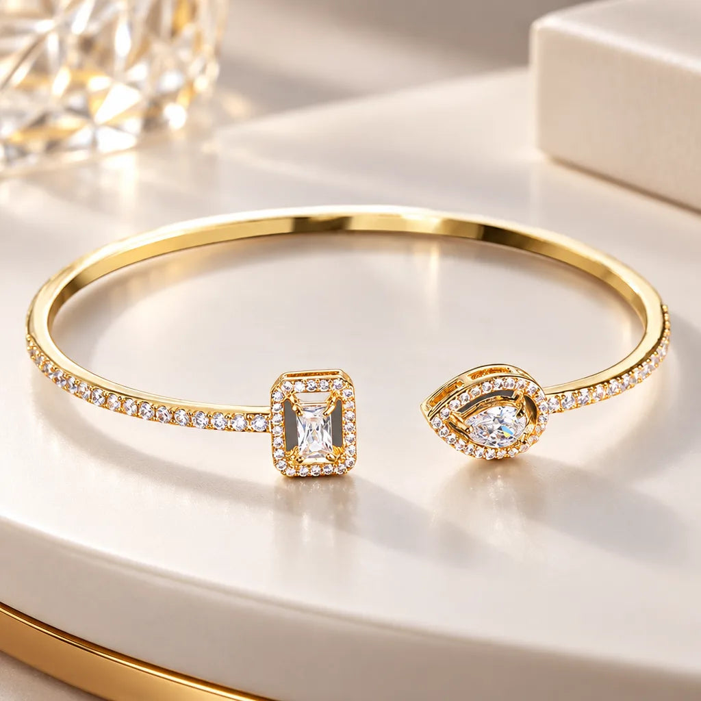 Bracelet manchette or femme