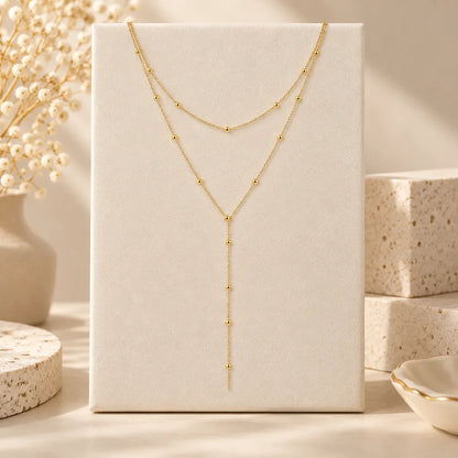 Collier Lariat Plaqué Or