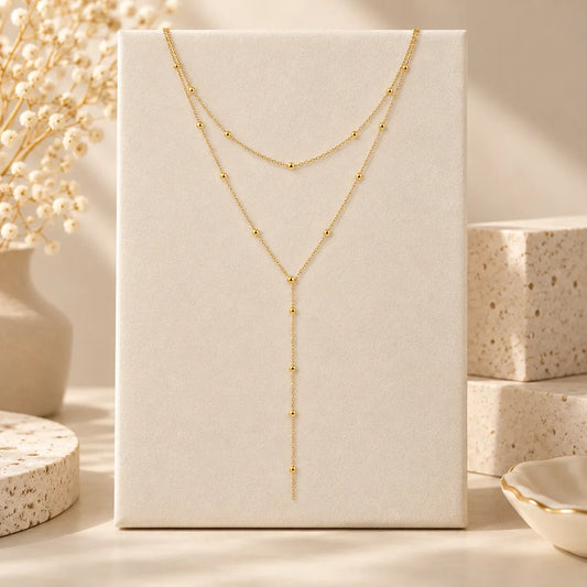 Collier Lariat Plaqué Or