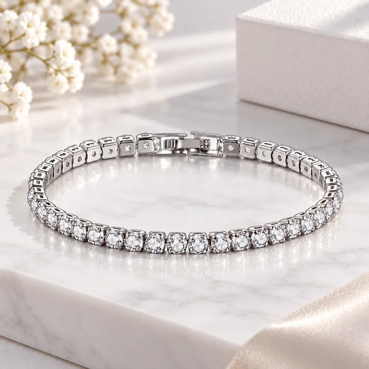 Bracelet tennis argent zircon