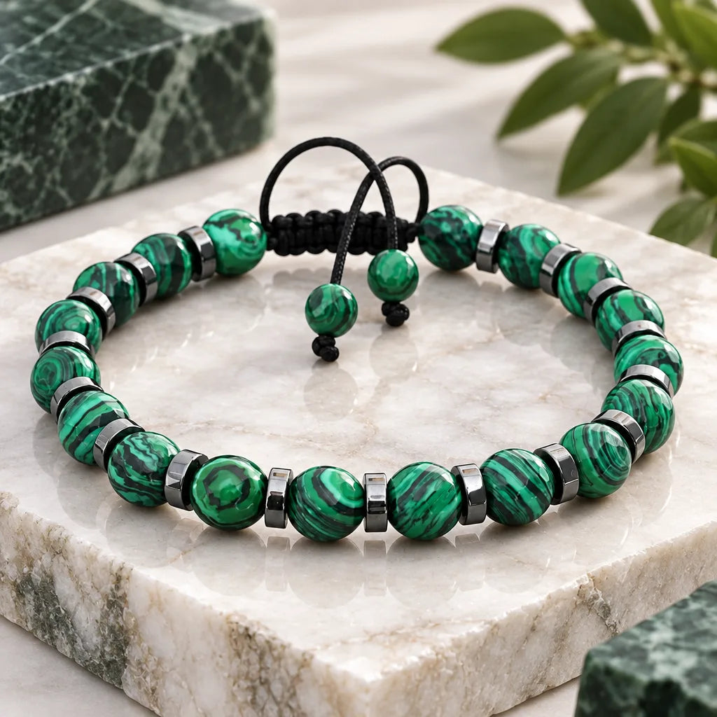 Bracelet Malachite Pierre Naturelle