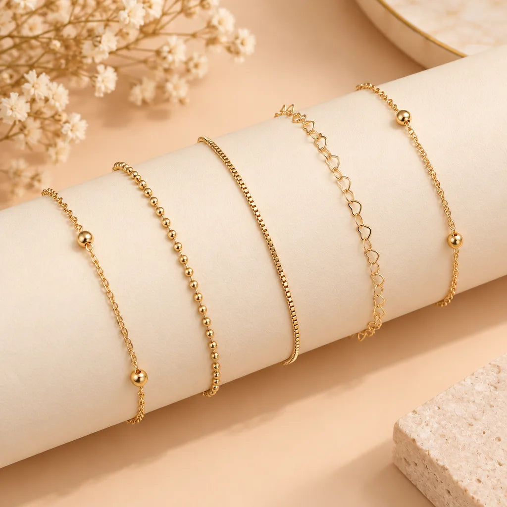 Ensemble bracelets cœur femme