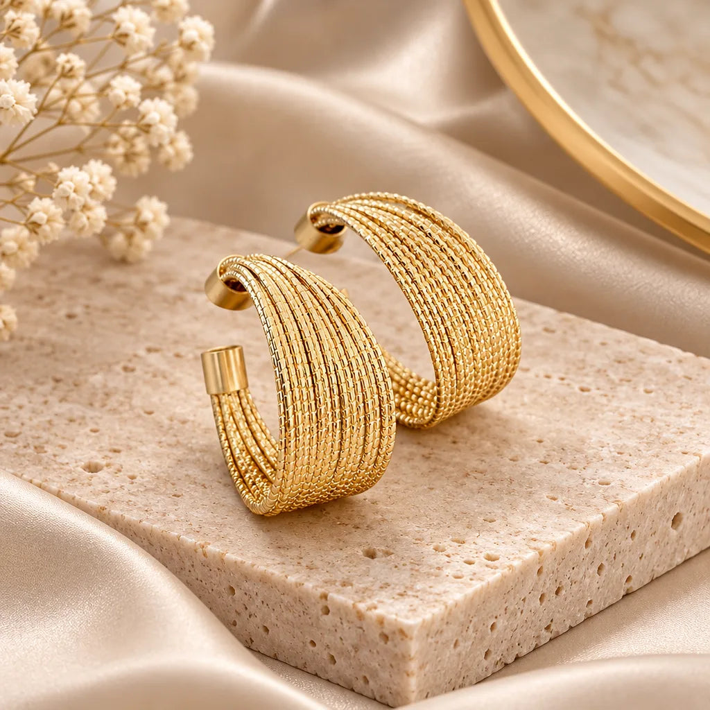 Boucles d oreilles multicouches