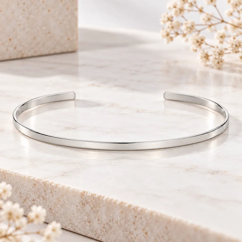 Bracelet manchette acier inoxydable