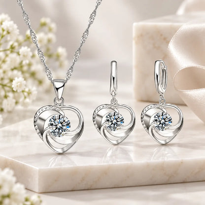 Ensemble collier boucles d