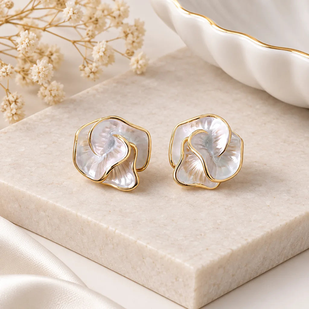 boucles doreilles camelia femme