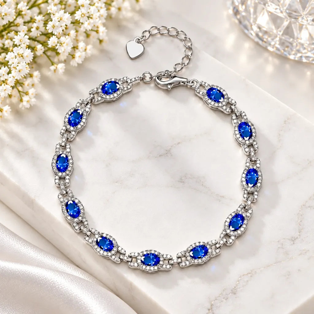 Bracelet argent zirconium femme