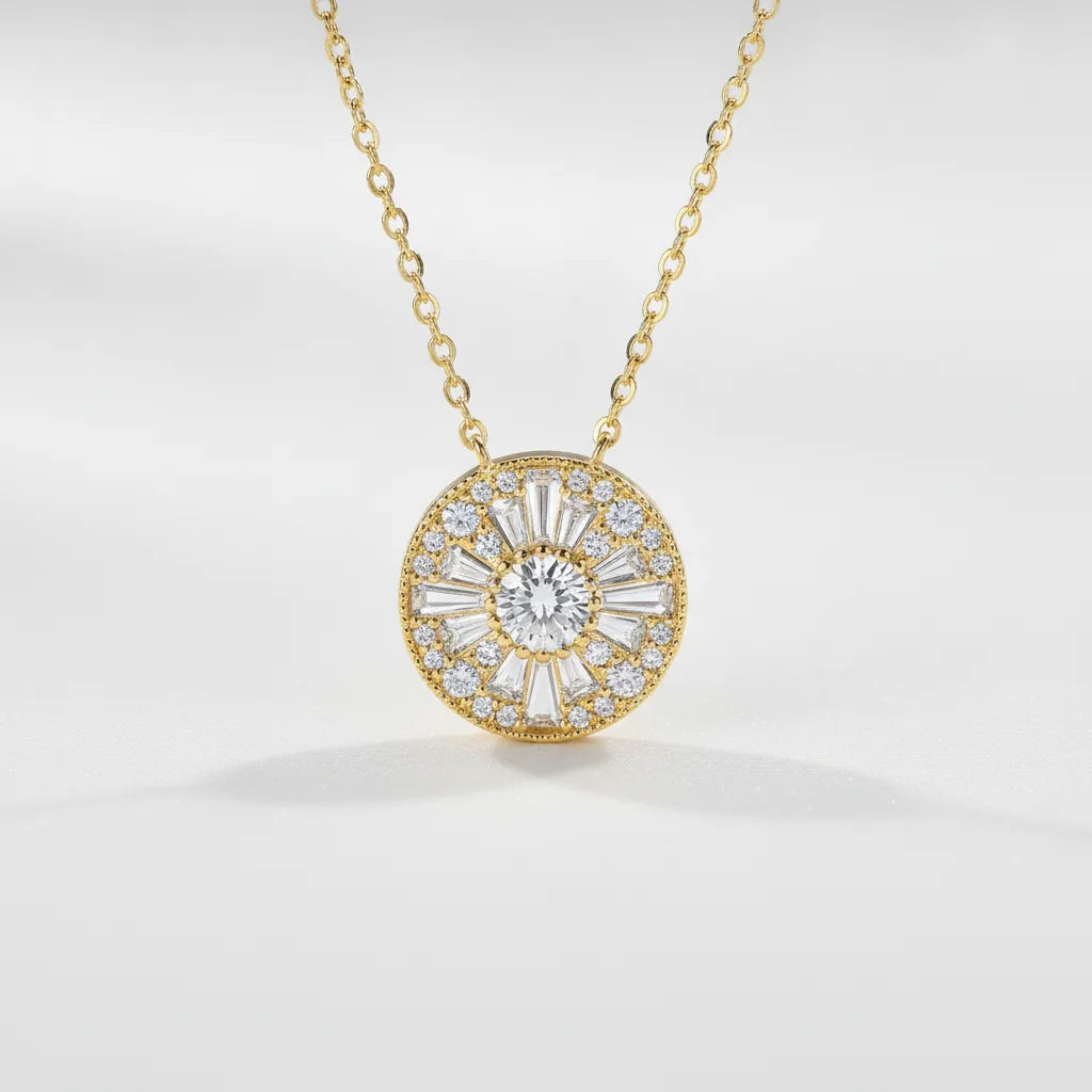 Collier Pendentif Moissanite Or 18 Carats Luxorium