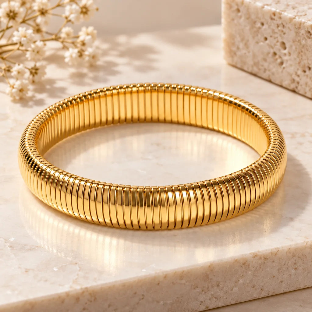 Bracelet manchette acier inoxydable