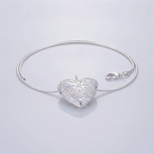 Collier Pendentif Cadre Photo Argent 925