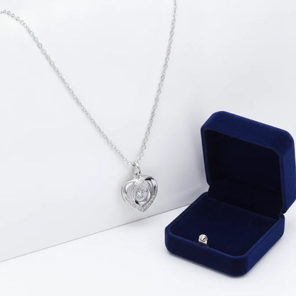 Collier Cœur Argent 925 Zircon - Cadeau Amour