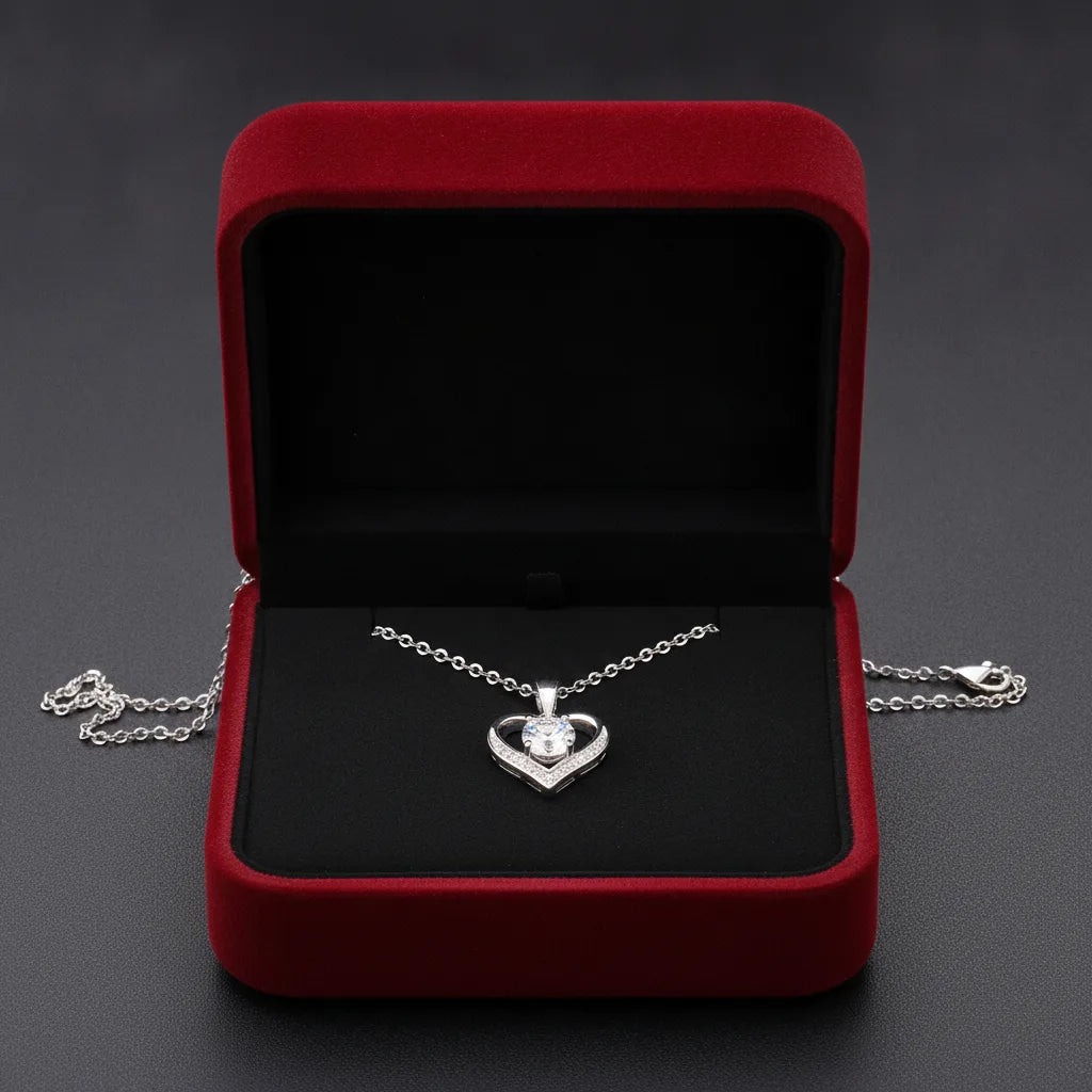Collier Cœur Moissanite Argent 925