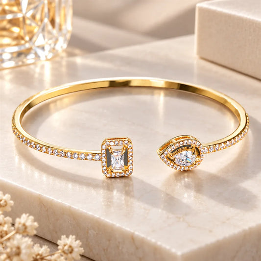Bracelet manchette or femme