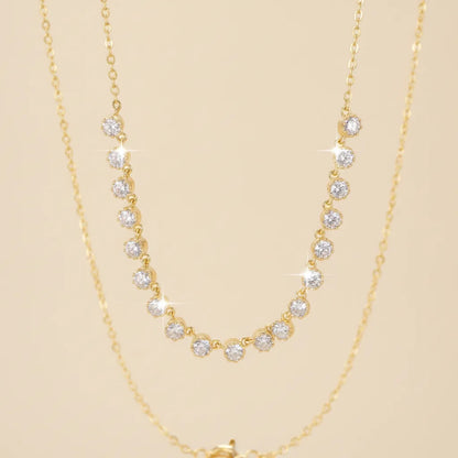 Collier Bulle Moissanite Certifiée Or 18K