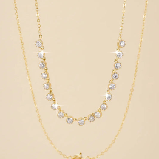 Collier Bulle Moissanite Certifiée Or 18K