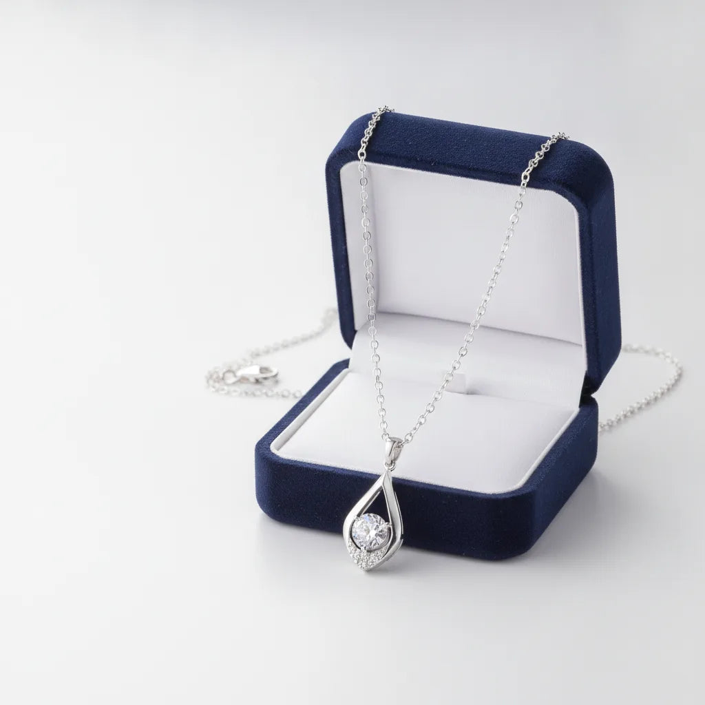 Collier Larme d'Éclat Moissanite 1 Carat Argent 925