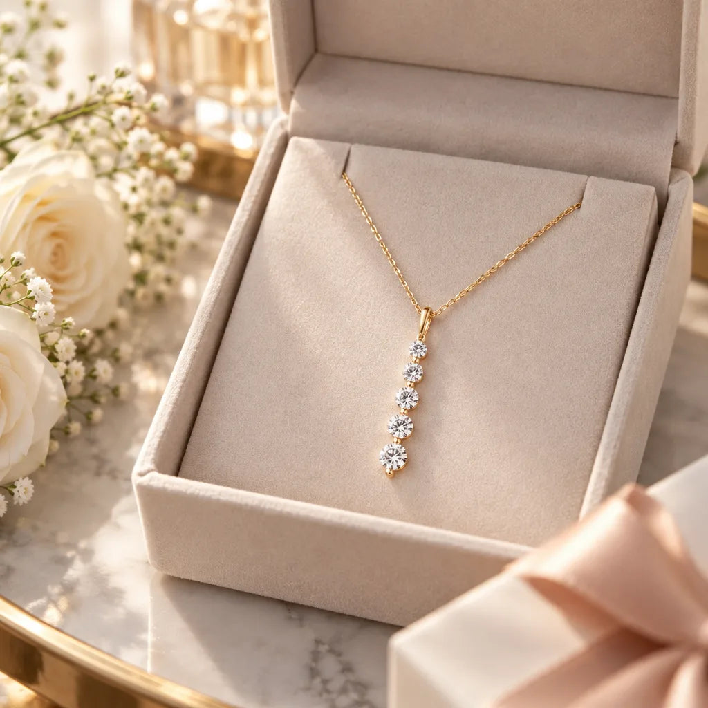 Collier pendentif moissanite 5