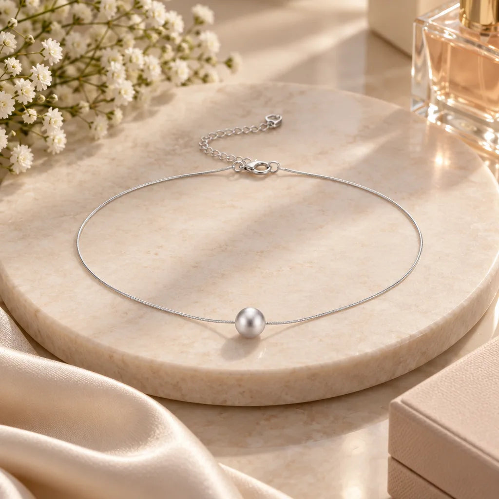 Collier perle argent 925