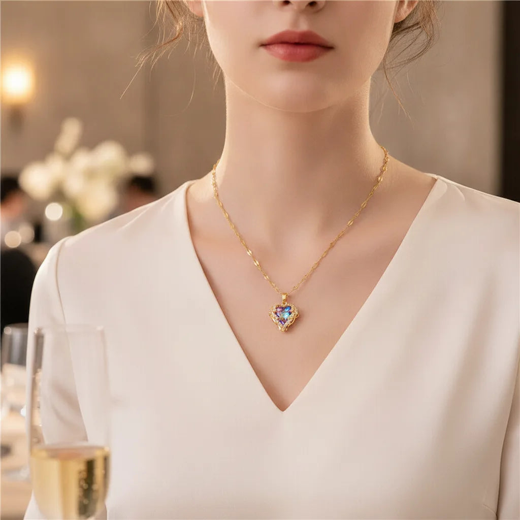 Collier Cœur d'Océan Acier Inoxydable