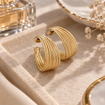 Boucles d oreilles multicouches