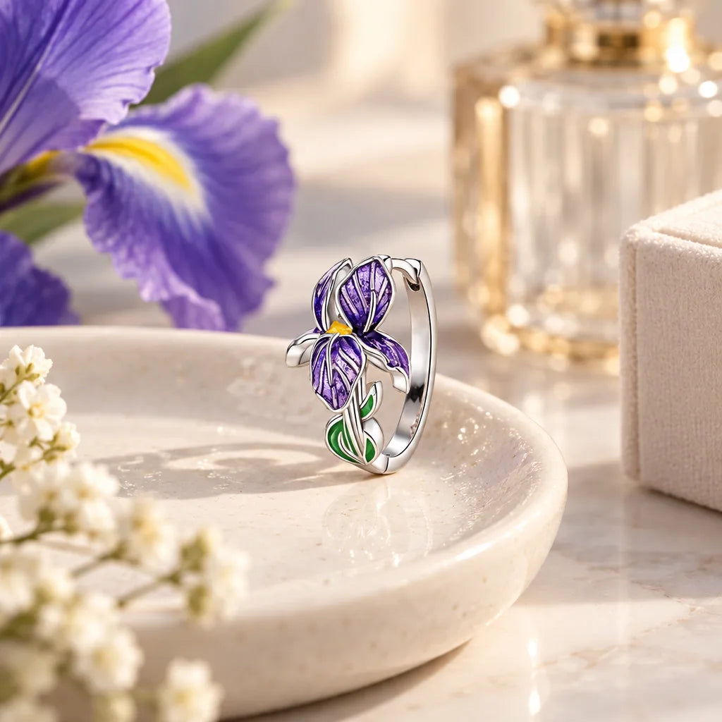 Boucles doreilles argent fleur