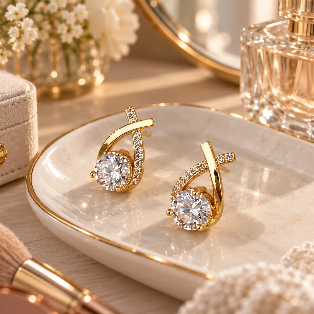 boucles d oreilles cristal