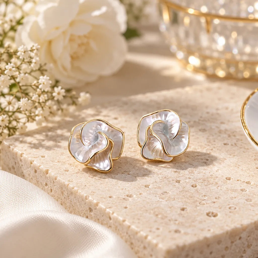 boucles doreilles camelia femme