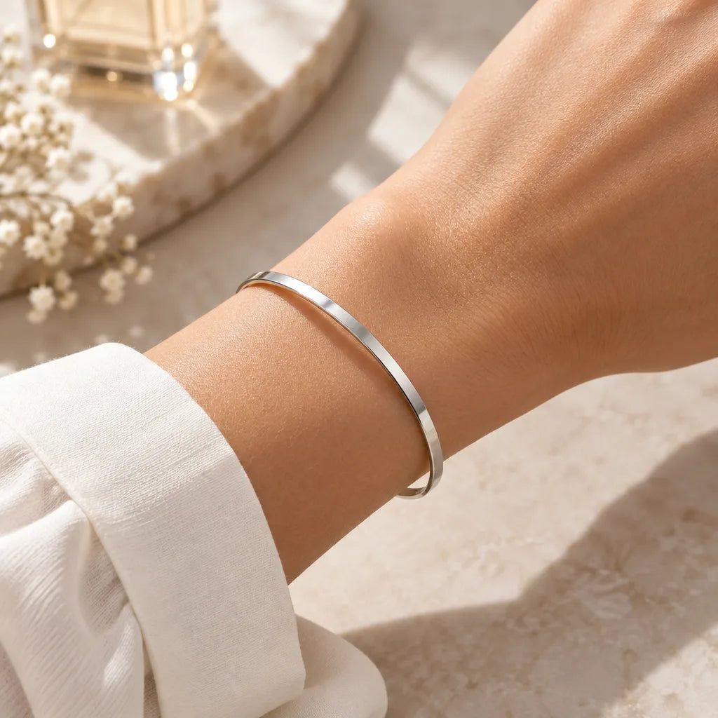Bracelet manchette acier inoxydable