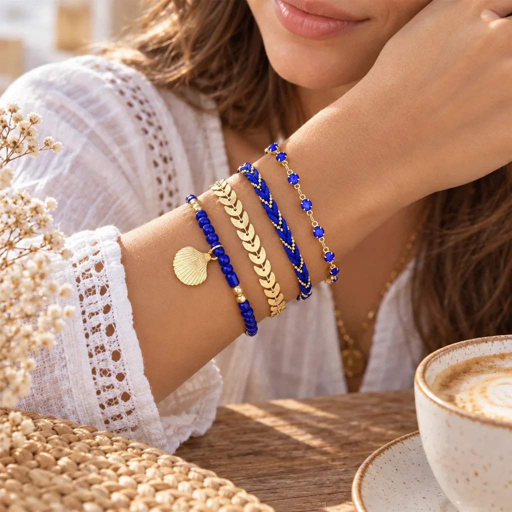 Lot bracelets coquillages bohèmes