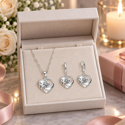 Ensemble collier boucles d