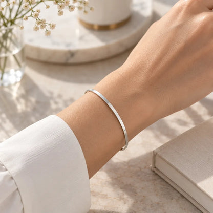 Bracelet manchette acier inoxydable