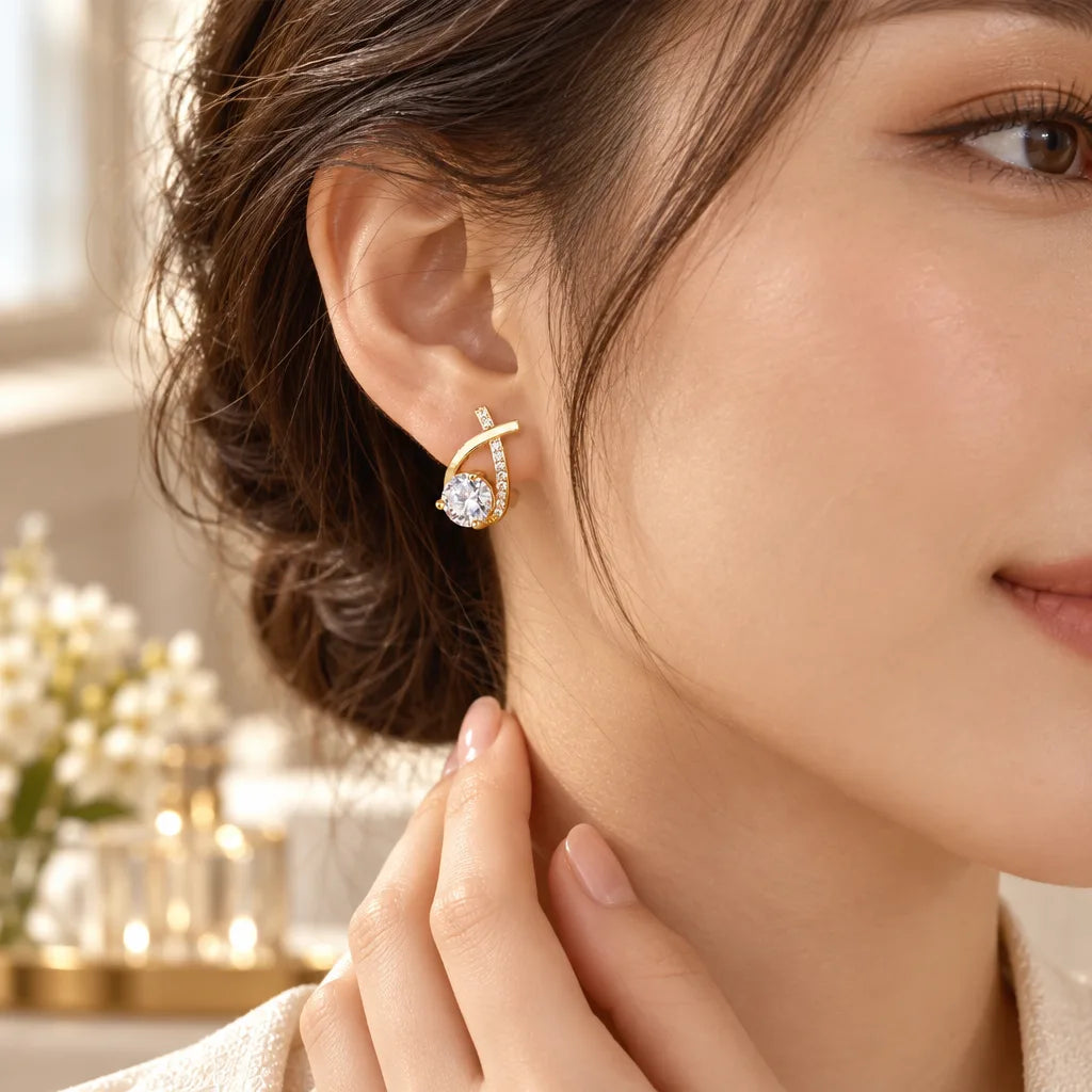 boucles d oreilles cristal