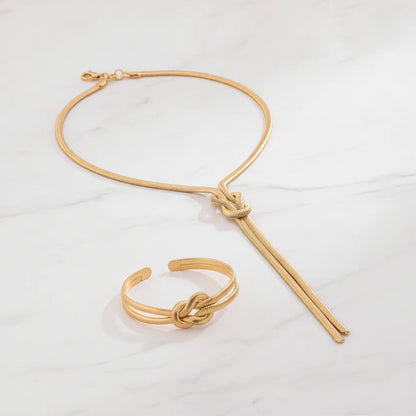 Ensemble Collier Bracelet Serpent Torsadé Argenté Y2K