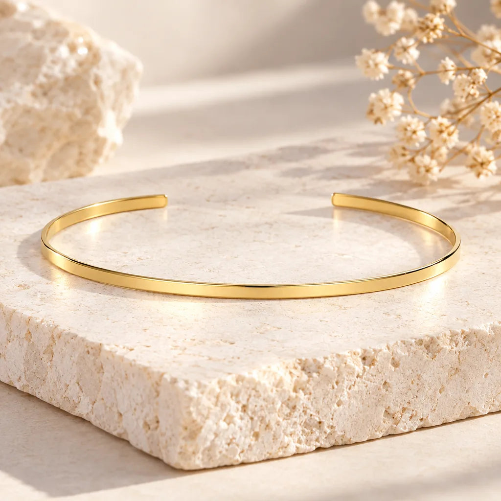 Bracelet manchette acier inoxydable