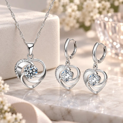Ensemble collier boucles d