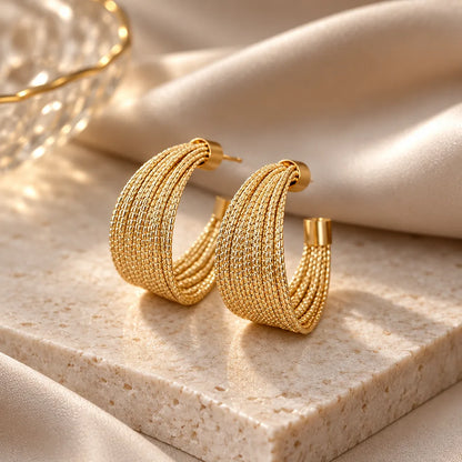 Boucles d oreilles multicouches