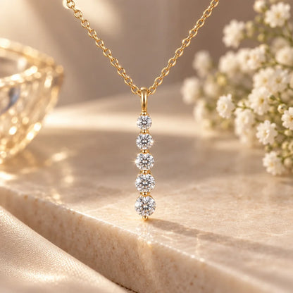 Collier pendentif moissanite 5